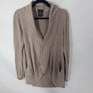 Max & Mia Women's Size‎ Small S Mocha Open Cardigan Sweater Duster Comfycore